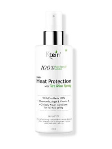 ktein 100 plant based natural heat protection spray with extra shine hair spray