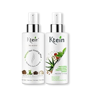 ktein hairstyle combo hair heat protection spray 100ml  hair holding spray 100ml