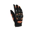 KTM Moto Biker Hand Gloves for Riding Bikes/Motorcycles/Cycles (Orange, Large), Black L(Polyester, Cycling)