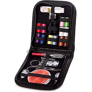 ktmsewing kit all in one mini small portable sewing kit box with accessories thread spools scissors stitching accessories including needle set travel home