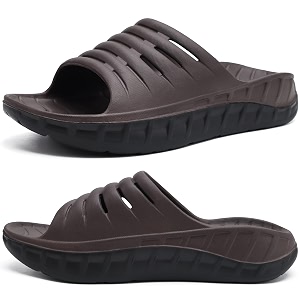 KuaiLu Mens Orthotic Recovery Sandals Arch Support