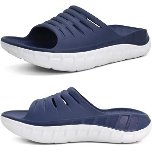 KuaiLu Mens Orthotic Recovery Sandals Arch Support