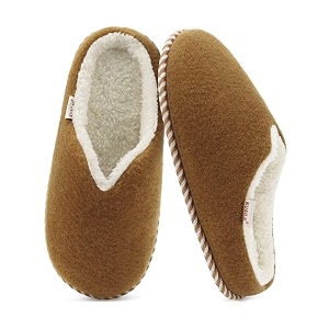 KuaiLu Womens Supportive Memory Foam Slippers Felt
