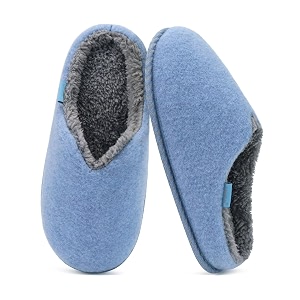 KuaiLu Womens Supportive Memory Foam Slippers Felt