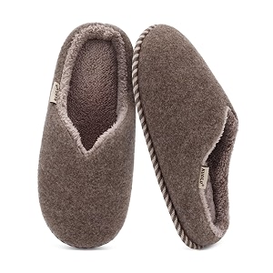 KuaiLu Womens Supportive Memory Foam Slippers Felt