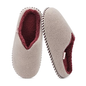 KuaiLu Womens Supportive Memory Foam Slippers Felt