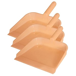kuber industries 1034 plastic dustpan pack of 3 light pink