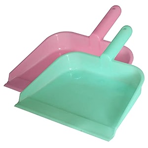 kuber industries 1034 plastic dustpan pack of 2 pink amp green