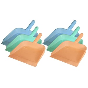 kuber industries 1034 plastic dustpan pack of 6 blue amp green amp light pink