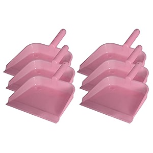 kuber industries 1034 plastic dustpan pack of 6 pink