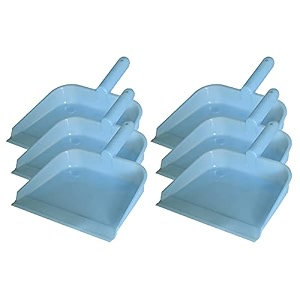 kuber industries 1034 plastic dustpan pack of 6 blue