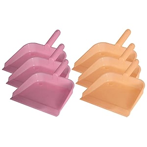 kuber industries 1034 plastic dustpan pack of 6 pink amp light pink