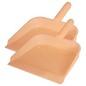 kuber industries 1034 plastic dustpan pack of 2 light pink