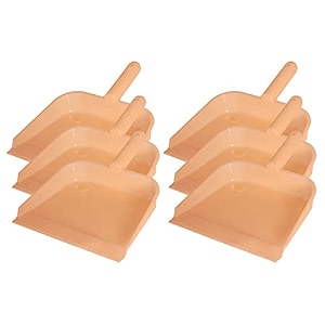 kuber industries 1034 plastic dustpan pack of 6 light pink
