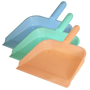 kuber industries 1034 plastic dustpan pack of 3 blue amp green amp light pink