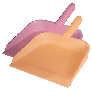 kuber industries 1034 plastic dustpan pack of 2 pink amp light pink