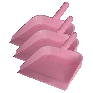 kuber industries 1034 plastic dustpan pack of 3 pink