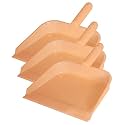 Kuber Industries 10" Plastic Dustpan, Pack of 3 (Light Pink)
