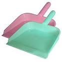 Kuber Industries 10" Plastic Dustpan, Pack of 2 (Pink &amp; Green)