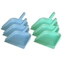 Kuber Industries 10" Plastic Dustpan, Pack of 6 (Blue &amp; Green)