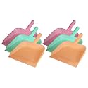 Kuber Industries 10" Plastic Dustpan, Pack of 6 (Pink &amp; Green &amp; Light Pink)