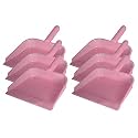 Kuber Industries 10" Plastic Dustpan, Pack of 6 (Pink)