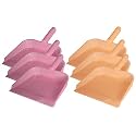 Kuber Industries 10" Plastic Dustpan, Pack of 6 (Pink &amp; Light Pink)