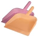 Kuber Industries 10" Plastic Dustpan, Pack of 2 (Pink &amp; Light Pink)