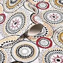 Kuber Industries 10 Mtr PVC Waterproof Shelf Liners for Kitchen Shelves | Cupboard Mat for Wardrobe | Kitchen Shelf Mats Roll | Rangoli Print - White