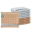 Kuber Industries 6 Pcs Clothes Storage Organizer | Clothes Cover for T-Shirts, Pants, Shirts, Salwar Suit |Travel with Zip | Printed - Brown &amp; Grey