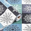 Kuber Industries 10Mtr PVC Waterproof Shelf Liners for Kitchen Shelves | Cupboard Mat for Wardrobe | Kitchen Shelf Mats Roll | Star Design - Green and Blue
