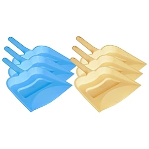 kuber industries 1234 plastic dustpan pack of 6 blue amp cream