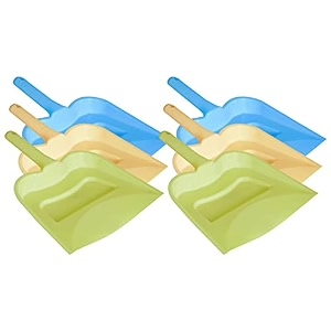 kuber industries 1234 plastic dustpan pack of 6 cream amp green amp blue