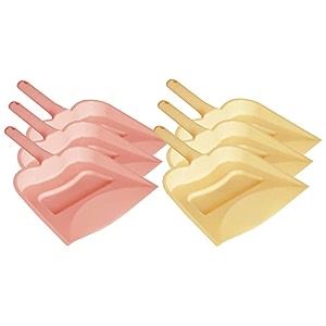 kuber industries 1234 plastic dustpan pack of 6 pink amp cream