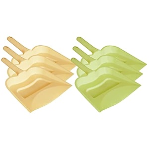 kuber industries 1234 plastic dustpan pack of 6 cream amp green