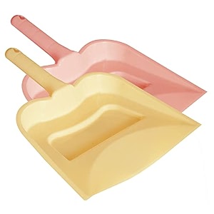 kuber industries 1234 plastic dustpan pack of 2 pink amp cream