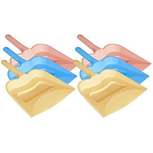 kuber industries 1234 plastic dustpan pack of 6 blue amp cream amp pink