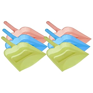 kuber industries 1234 plastic dustpan pack of 6 blue amp green amp pink