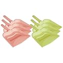 Kuber Industries 12" Plastic Dustpan, Pack of 6 (Pink &amp; Green)
