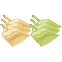 Kuber Industries 12" Plastic Dustpan, Pack of 6 (Cream &amp; Green)