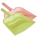 Kuber Industries 12" Plastic Dustpan, Pack of 2 (Pink &amp; Green)