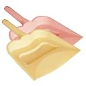 Kuber Industries 12" Plastic Dustpan, Pack of 2 (Pink &amp; Cream)