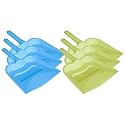 Kuber Industries 12" Plastic Dustpan, Pack of 6 (Blue &amp; Green)