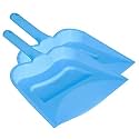 Kuber Industries 12" Plastic Dustpan, Pack of 2 (Blue)