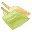 Kuber Industries 12" Plastic Dustpan, Pack of 2 (Cream &amp; Green)