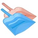 Kuber Industries 12" Plastic Dustpan, Pack of 2 (Pink &amp; Blue)