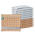 Kuber Industries 6 Pcs Clothes Storage Organizer | Clothes Cover for T-Shirts, Pants, Shirts, Salwar Suit |Travel with Zip | Printed - Brown &amp; Grey
