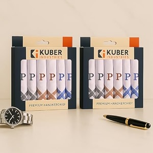kuber industries 6 pcs set handkerchief for men cotton  hanky set for men everyday use  rumal for gents  gentle and absorbent hankieshandkerchief for boys  dark color