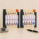Kuber Industries 6 Pcs Monogram Letter (K) Embroidery Border White Handkerchief for Men Cotton | Hanky Set for Men | Rumal for Gents | Gentle and Absorbent Hankies/Handkerchief for Boys | White