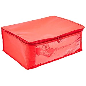 kuber industries 12 piece non woven saree cover set red kub000785